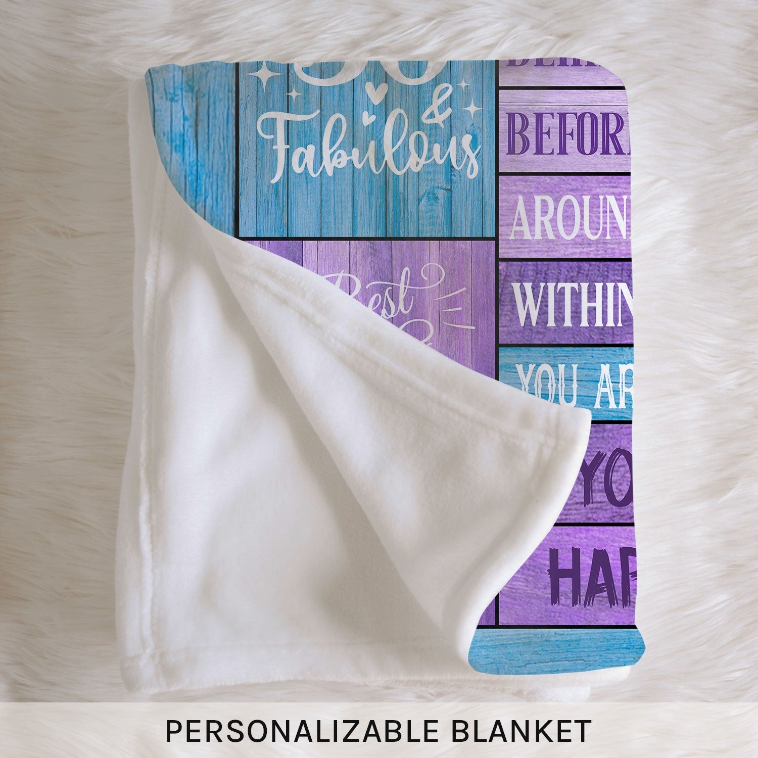 Stepping Into Your 50th Birthday - Personalized 50th Birthday gift For 50 Year Old - Custom Blanket - MyMindfulGifts