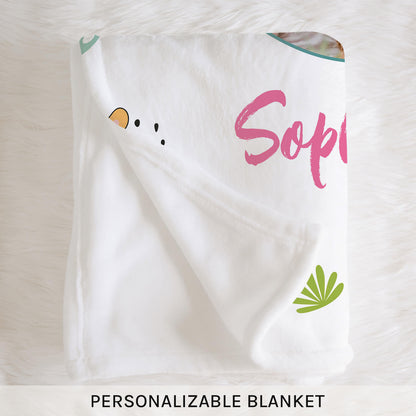 Young, Wild & Three - Personalized 3rd Birthday gift For 3 Year Old - Custom Blanket - MyMindfulGifts