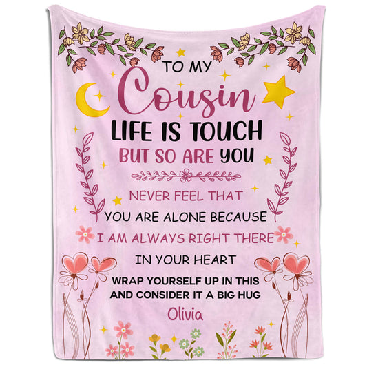 To My Cousin - Personalized  gift For Cousin - Custom Blanket - MyMindfulGifts