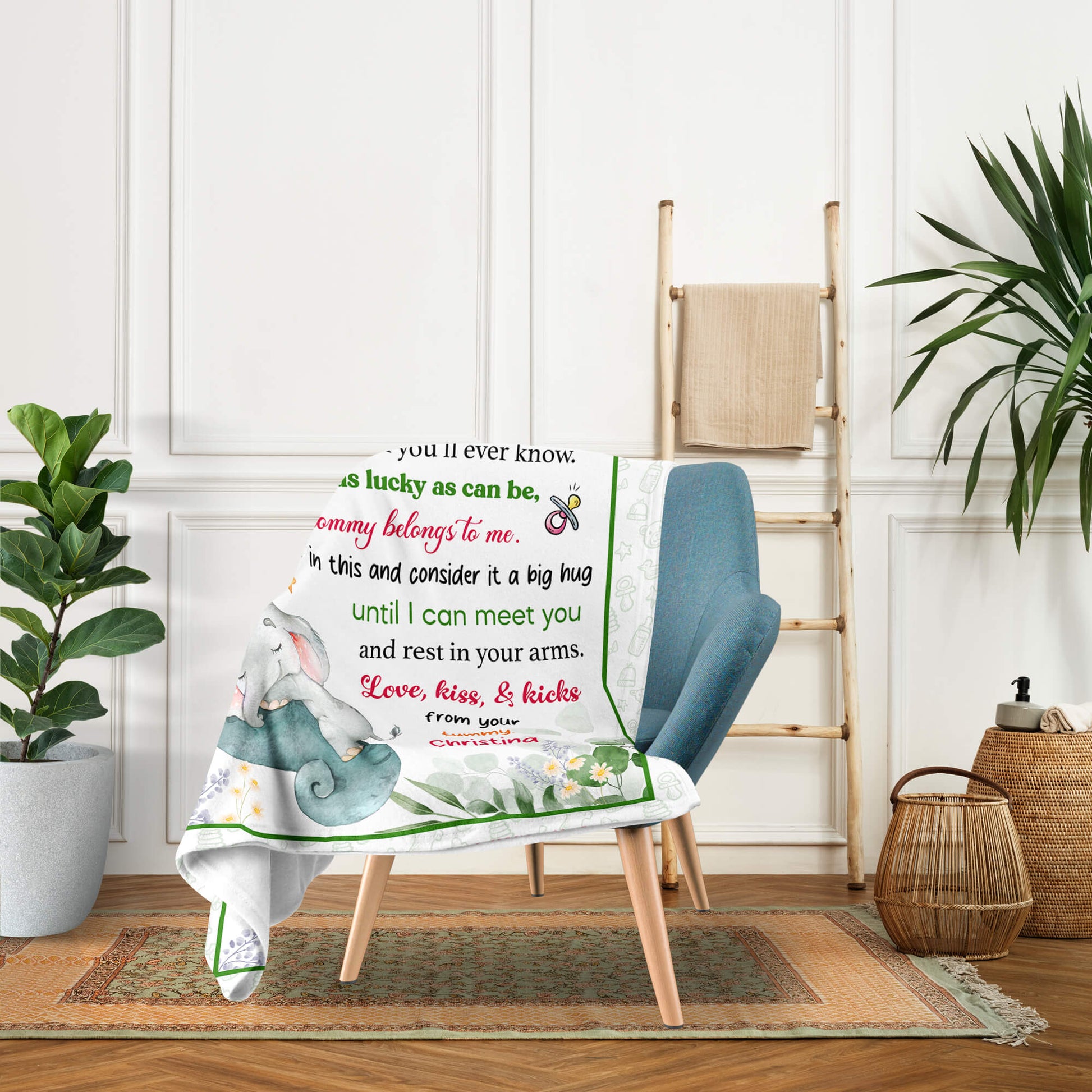 To My Mommy - Personalized  gift For Mom To Be - Custom Blanket - MyMindfulGifts