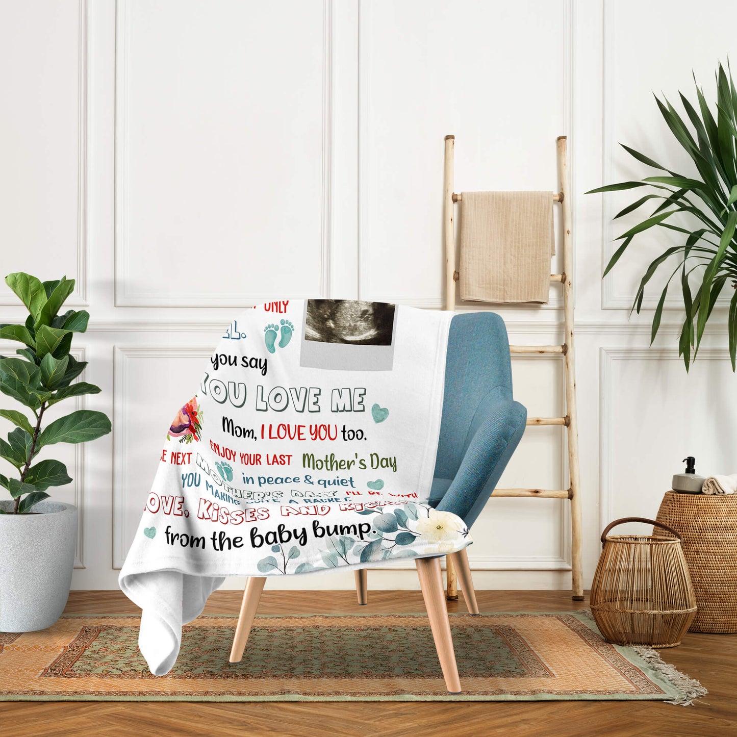 To My Mommy To Be - Personalized  gift For Mom To Be - Custom Blanket - MyMindfulGifts