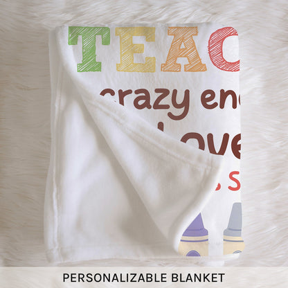 Tiny Human Tamer - Personalized  gift For Daycare Teacher - Custom Blanket - MyMindfulGifts