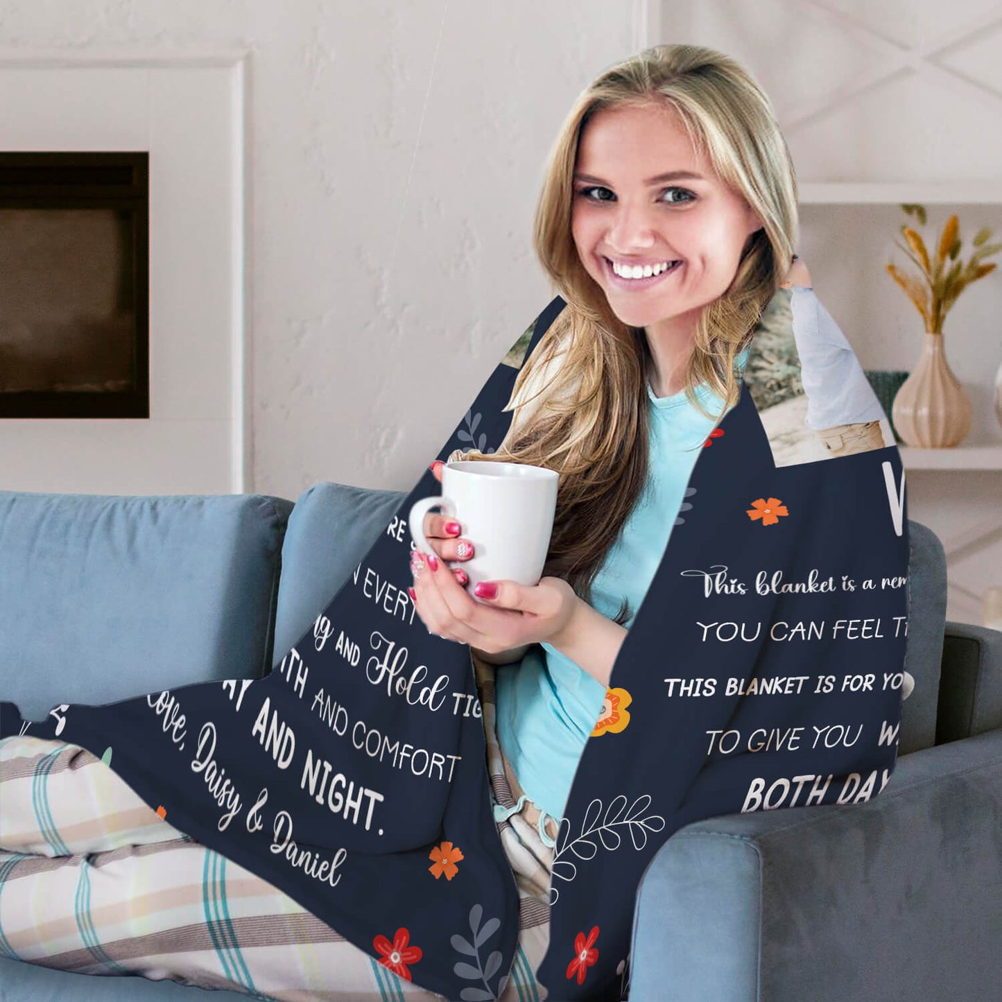This Blanket Is For You - Personalized  gift For Mom - Custom Blanket - MyMindfulGifts
