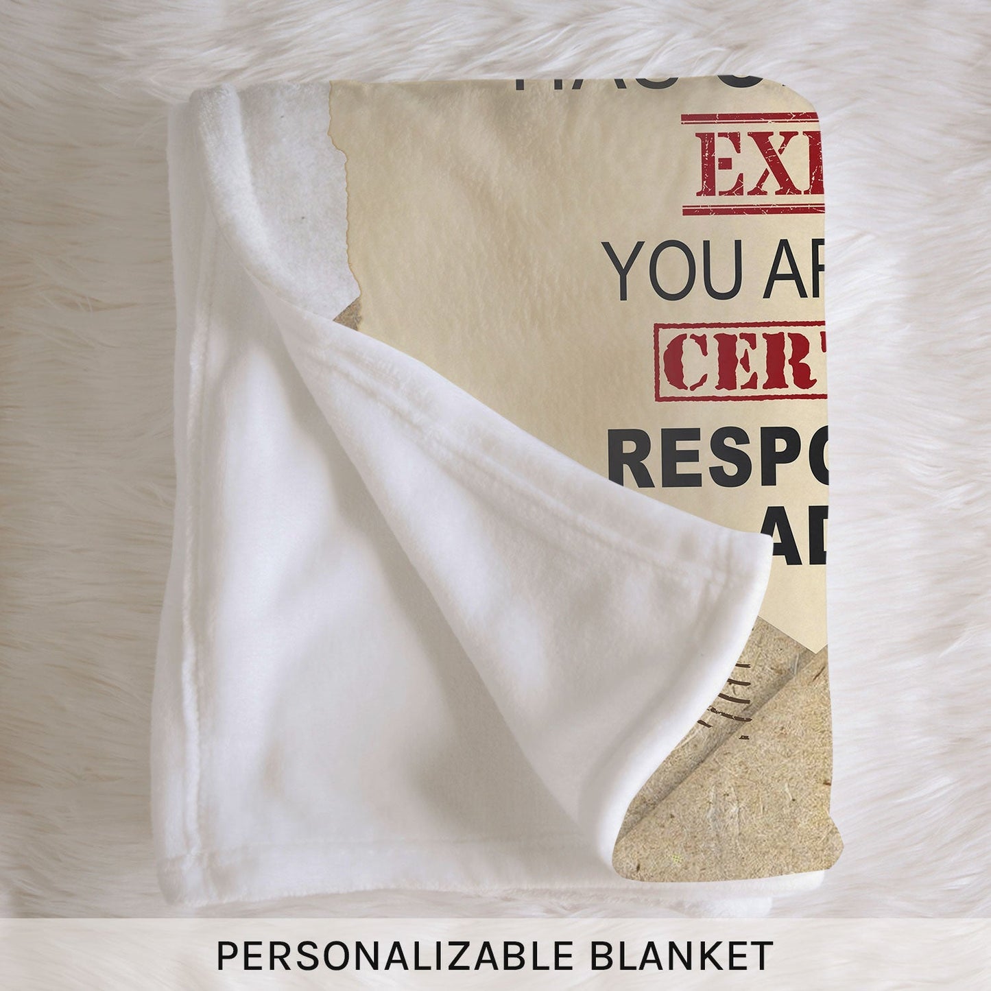 Your Childhood Has Officially Expired - Personalized  gift For 18 Year Old - Custom Blanket - MyMindfulGifts