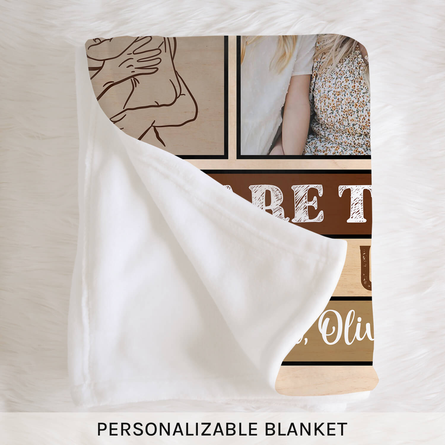 You Are The Piece That Holds Us Together - Personalized  gift For Mom - Custom Blanket - MyMindfulGifts