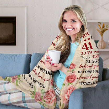 You Have Been Loved For 41 Years - Personalized 41st Birthday gift For 41 Year Old Women - Custom Blanket - MyMindfulGifts