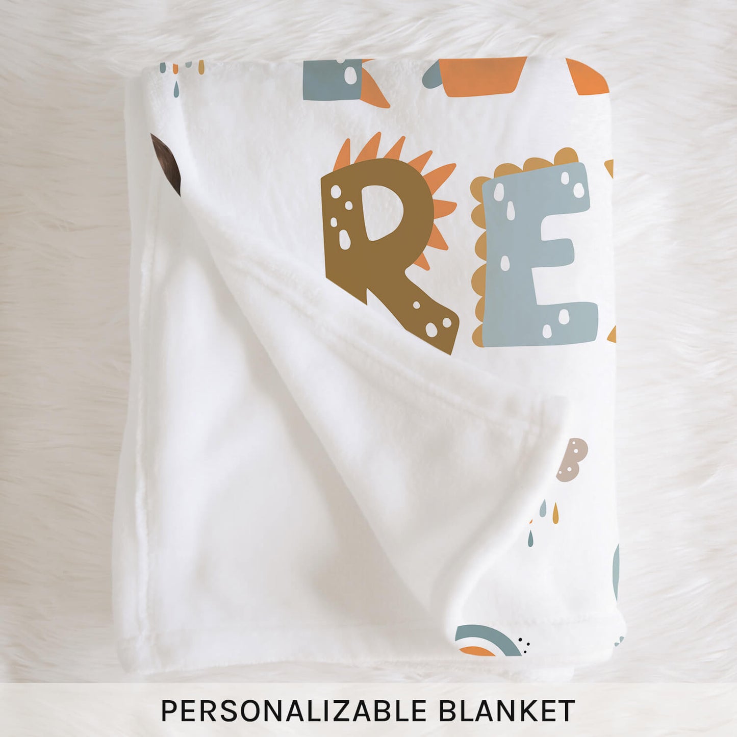 Two Rex - Personalized 2nd Birthday gift For 2 Year Old - Custom Blanket - MyMindfulGifts