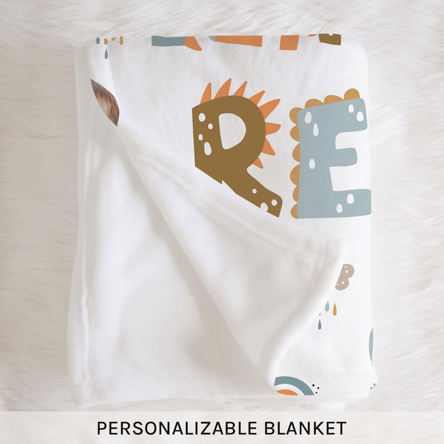 Three Rex - Personalized 3rd Birthday gift For 3 Year Old, For Son Turning 3 - Custom Blanket - MyMindfulGifts