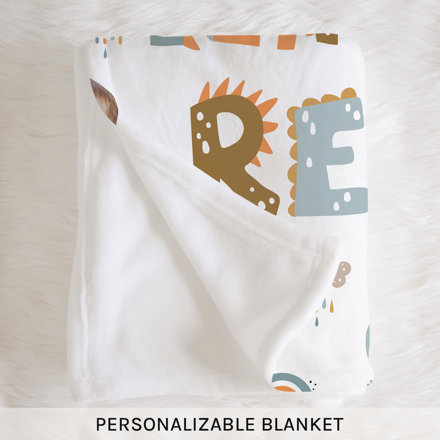 Three Rex - Personalized 3rd Birthday gift For 3 Year Old, For Son Turning 3 - Custom Blanket - MyMindfulGifts