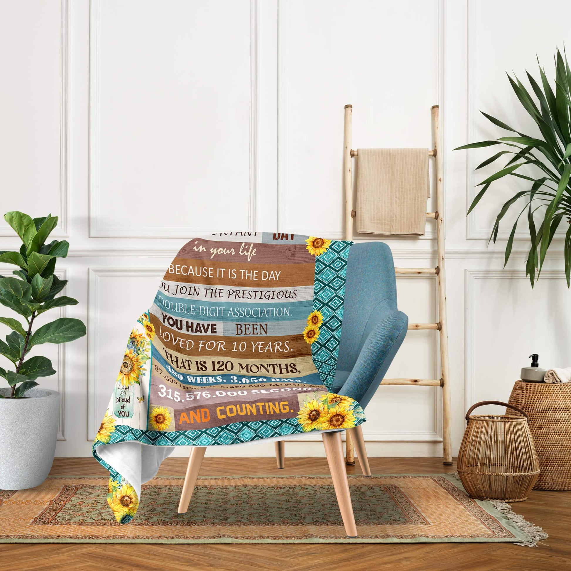 Join The Prestigious Double Digit Association - Personalized 10th Birthday gift For Daughter - Custom Blanket - MyMindfulGifts
