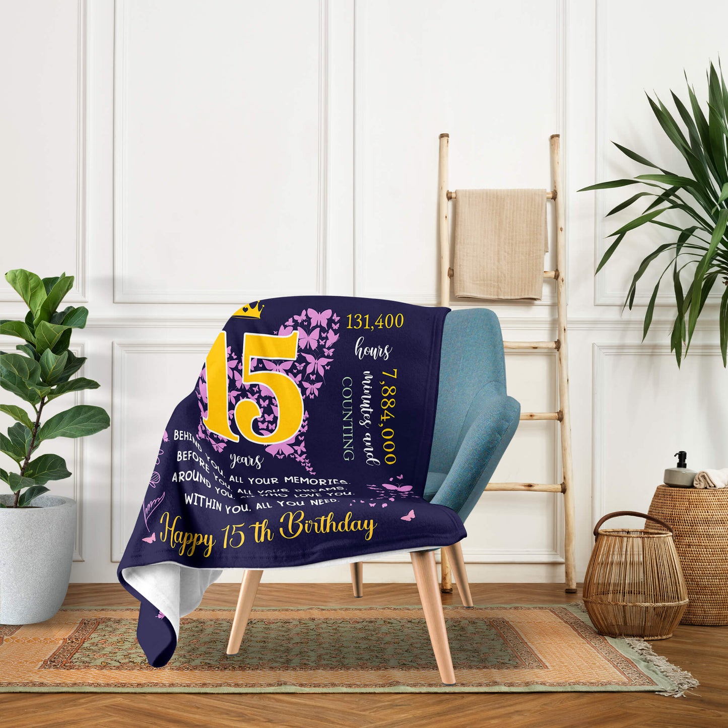 You Have Been Loved For 15 Years - Personalized 15th Birthday gift For 15 Year Old - Custom Blanket - MyMindfulGifts