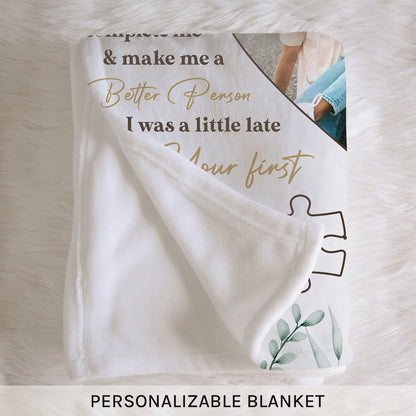 You Are My Missing Piece - Personalized Anniversary or Valentine's Day gift for Husband or Wife - Custom Blanket - MyMindfulGifts