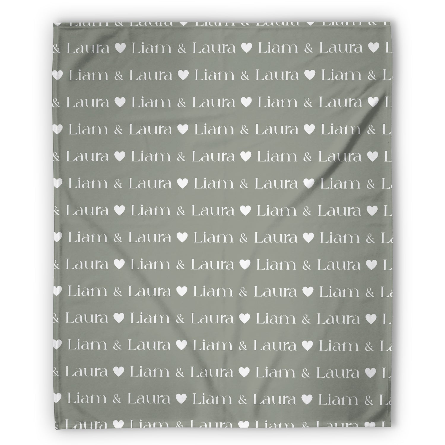 Simple Repeating Names - Personalized Anniversary or Valentine's Day gift for Husband or Wife - Custom Blanket - MyMindfulGifts