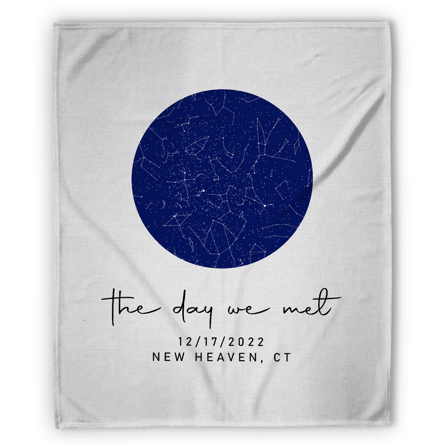 The Day We Met - Personalized Anniversary or Valentine's Day gift for Husband or Wife - Custom Blanket - MyMindfulGifts
