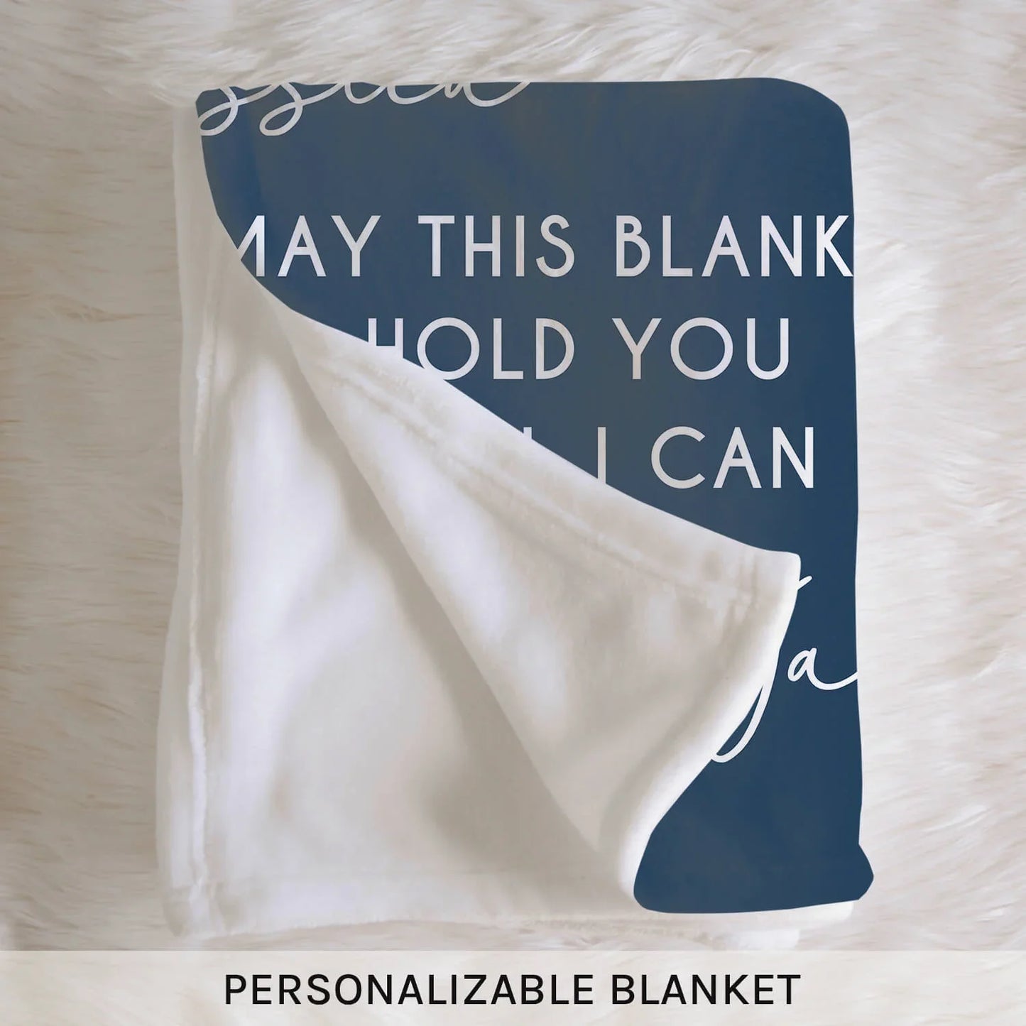 May This Blanket Hold You Until I Can - Personalized Anniversary or Valentine's Day gift for Long Distance Boyfriend or Girlfriend - Custom Blanket - MyMindfulGifts