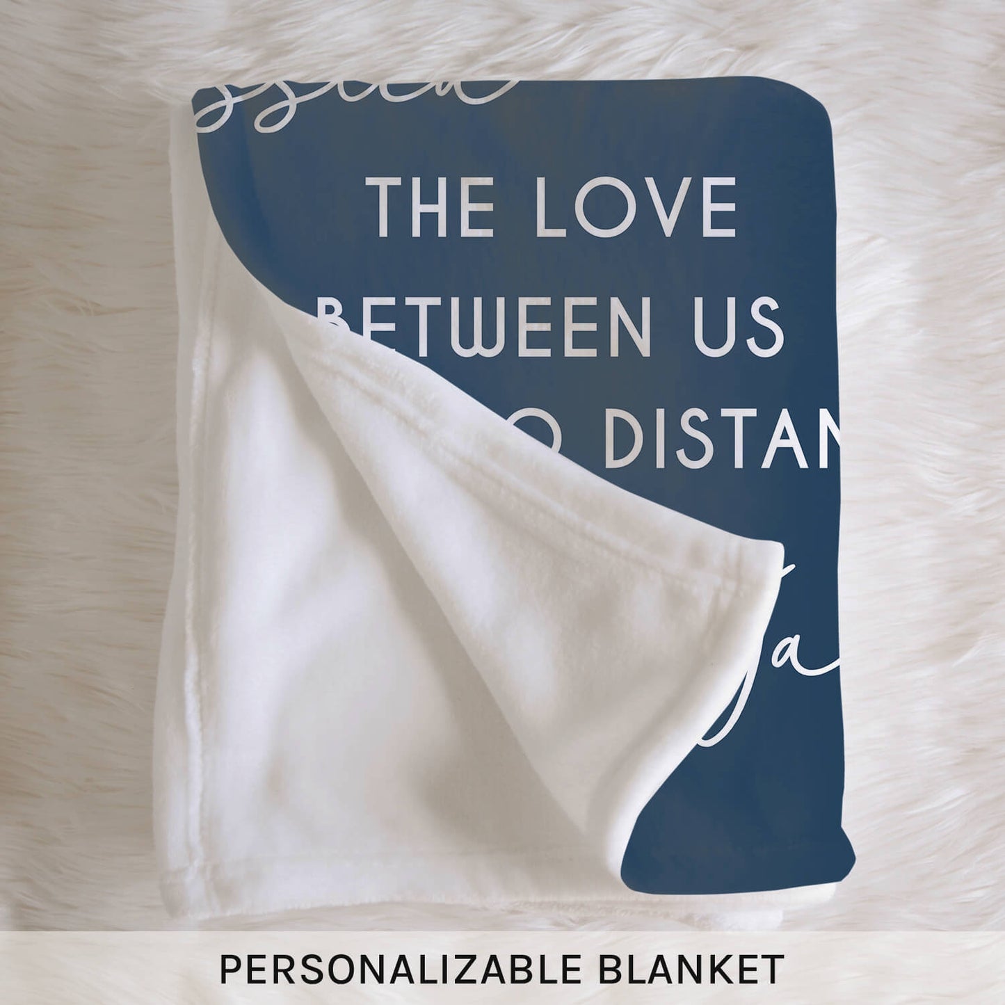 Love Knows No Distance Map - Personalized Anniversary or Valentine's Day gift for Long Distance Boyfriend or Girlfriend - Custom Blanket - MyMindfulGifts