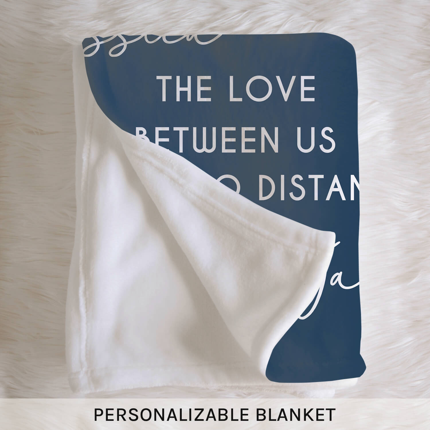 Love Knows No Distance Map - Personalized Anniversary or Valentine's Day gift for Long Distance Boyfriend or Girlfriend - Custom Blanket - MyMindfulGifts