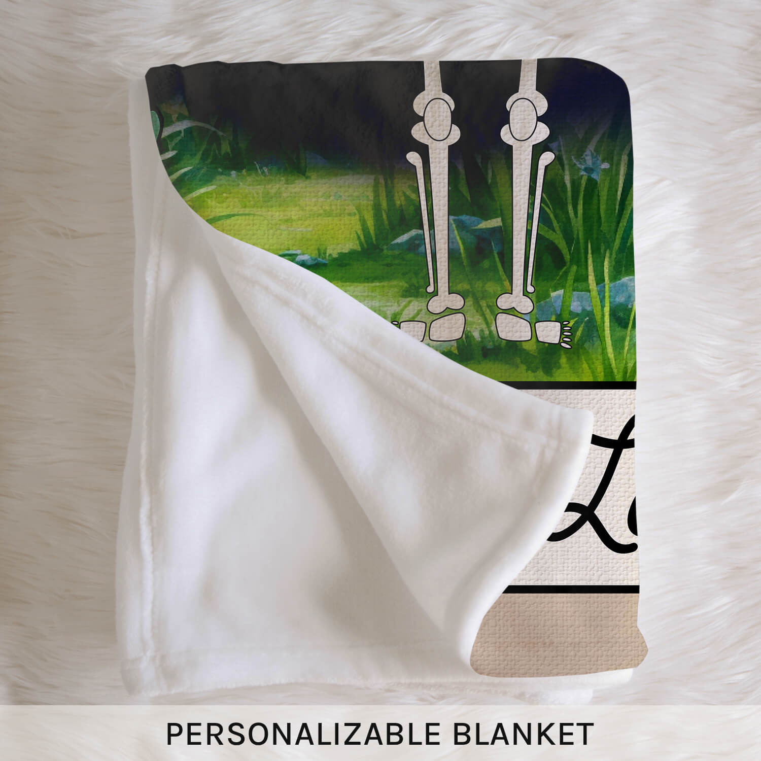 The Lovers - Personalized Anniversary or Halloween gift for Boyfriend or Girlfriend - Custom Blanket - MyMindfulGifts