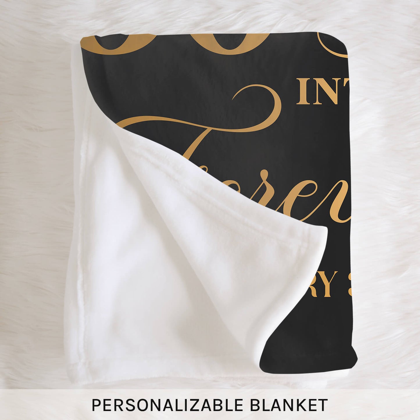 50 Years Into Forever - Personalized 50 Year Anniversary gift For Husband or Wife - Custom Blanket - MyMindfulGifts