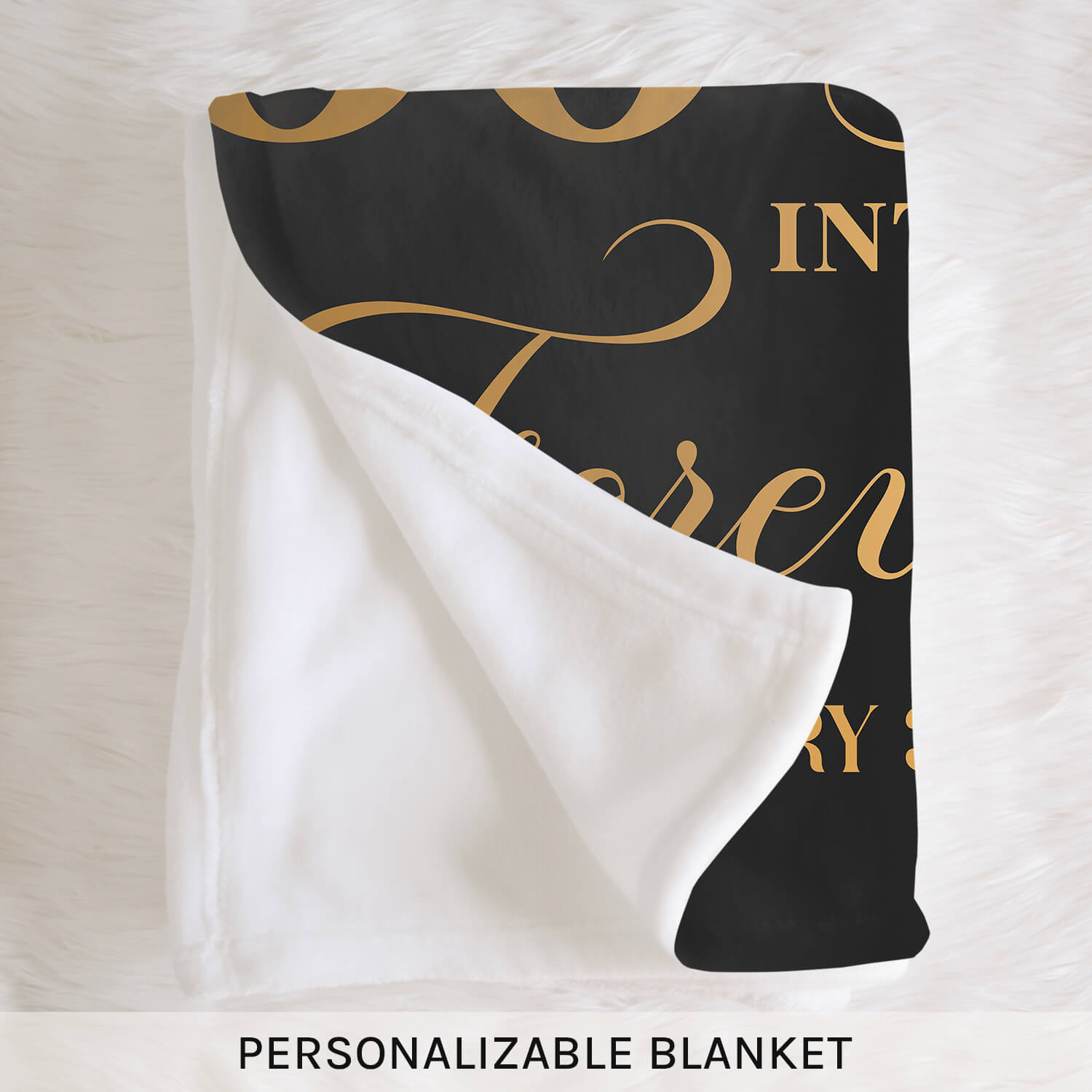 50 Years Into Forever - Personalized 50 Year Anniversary gift For Husband or Wife - Custom Blanket - MyMindfulGifts