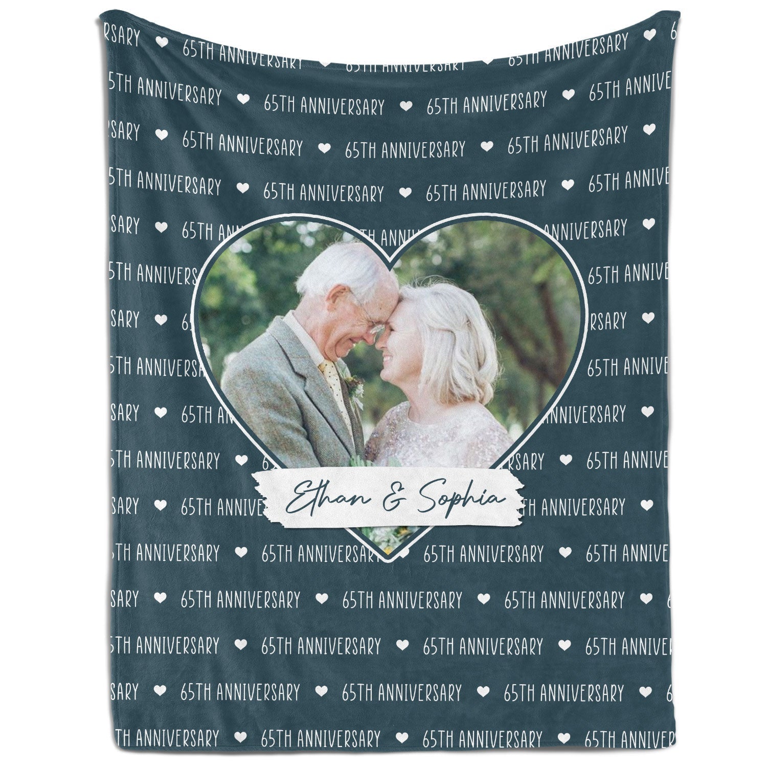 65th Anniversary - Personalized 65 Year Anniversary gift For Parents - Custom Canvas Print - MyMindfulGifts