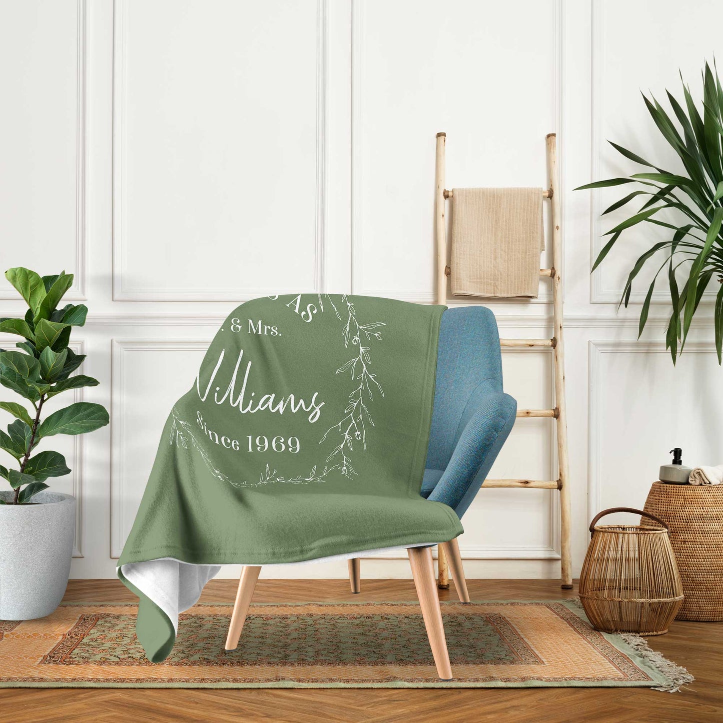 55 Years As - Personalized 55 Year Anniversary gift For Parents or Grandparents - Custom Blanket - MyMindfulGifts