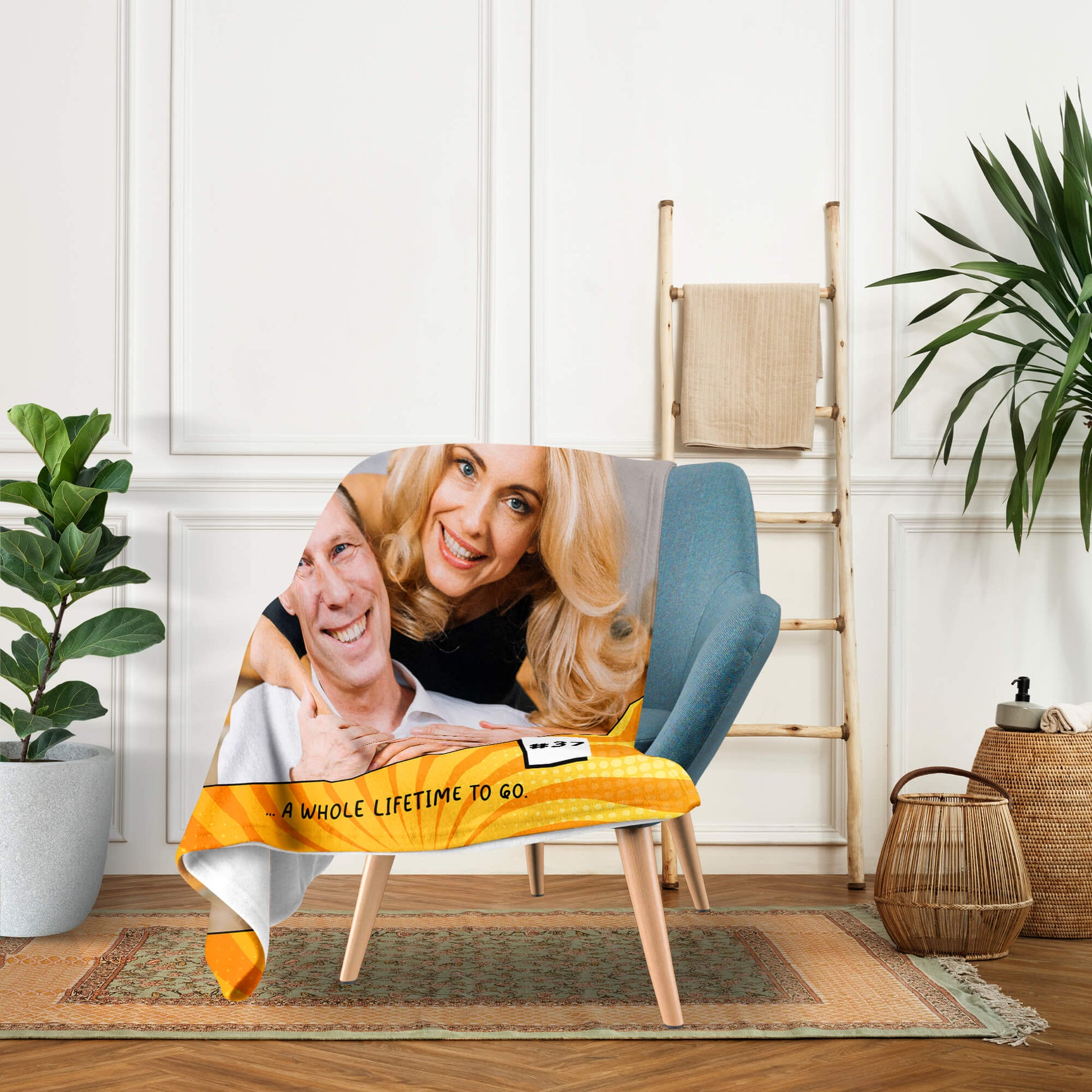 37 Amazing Years Of Married Life - Personalized 37 Year Anniversary gift For Parents, Husband or Wife - Custom Blanket - MyMindfulGifts