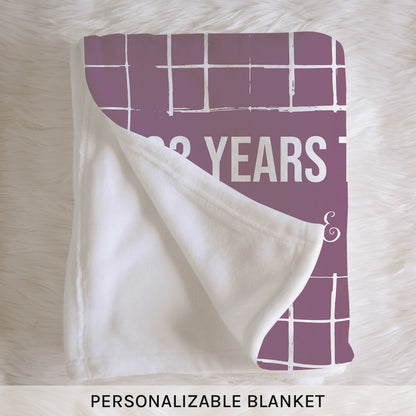 33 Years Together - Personalized 33 Year Anniversary gift For Parents - Custom Blanket - MyMindfulGifts