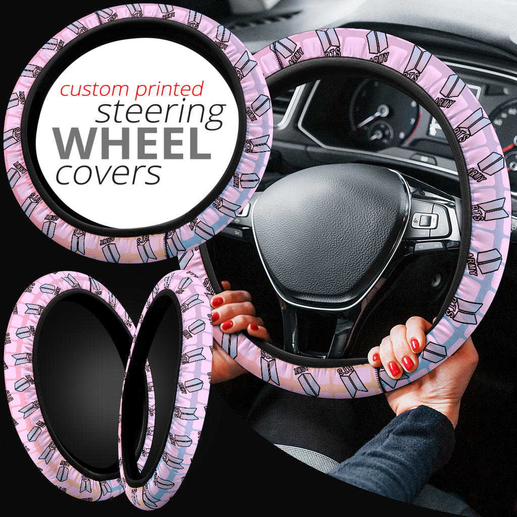 BTS Army Logo Premium Custom Car Steering Wheel Cover