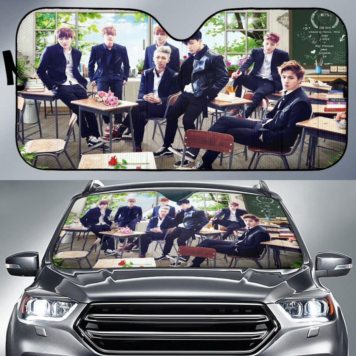 BTS In School Sun Shade amazing best gift ideas 2020 Universal Fit 174503
