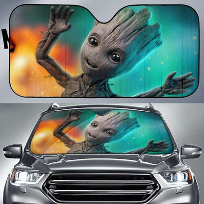 Baby Groot Auto Sun Shades 918b Universal Fit