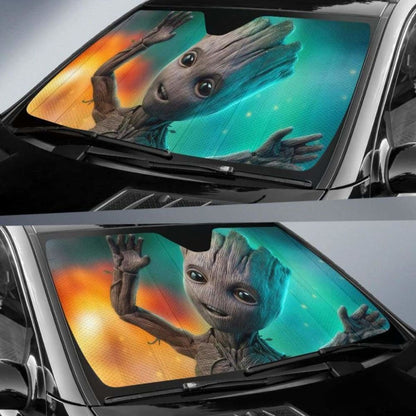 Baby Groot Auto Sun Shades 918b Universal Fit