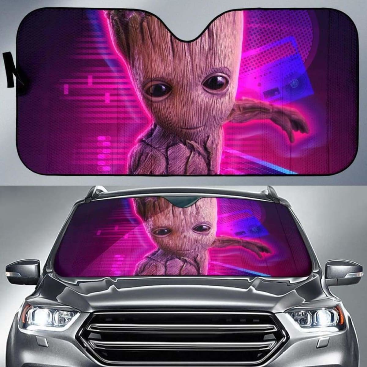 Baby Groot Car Auto Sun Shades Universal Fit 051312