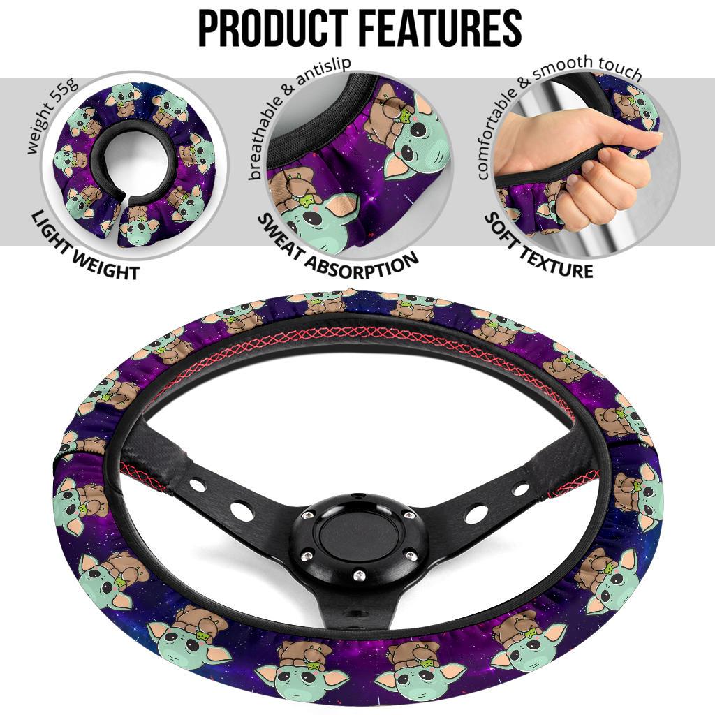 Baby Yoda 2022 Space Car Steering Wheel Cover
