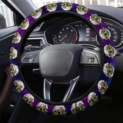 Baby Yoda 3 Space Car Steering Wheel Cover