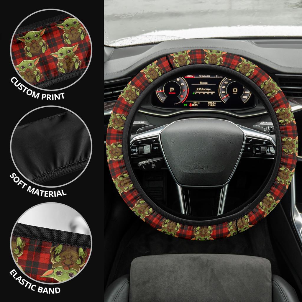Baby Yoda 8 Space Car Steering Wheel Cover