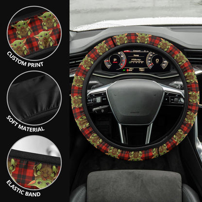Baby Yoda 8 Space Car Steering Wheel Cover