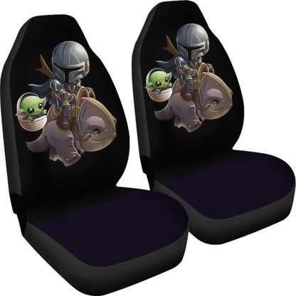 Baby Yoda And Boba Fett Seat Covers Amazing Best Gift Ideas 2020 Universal Fit 090505