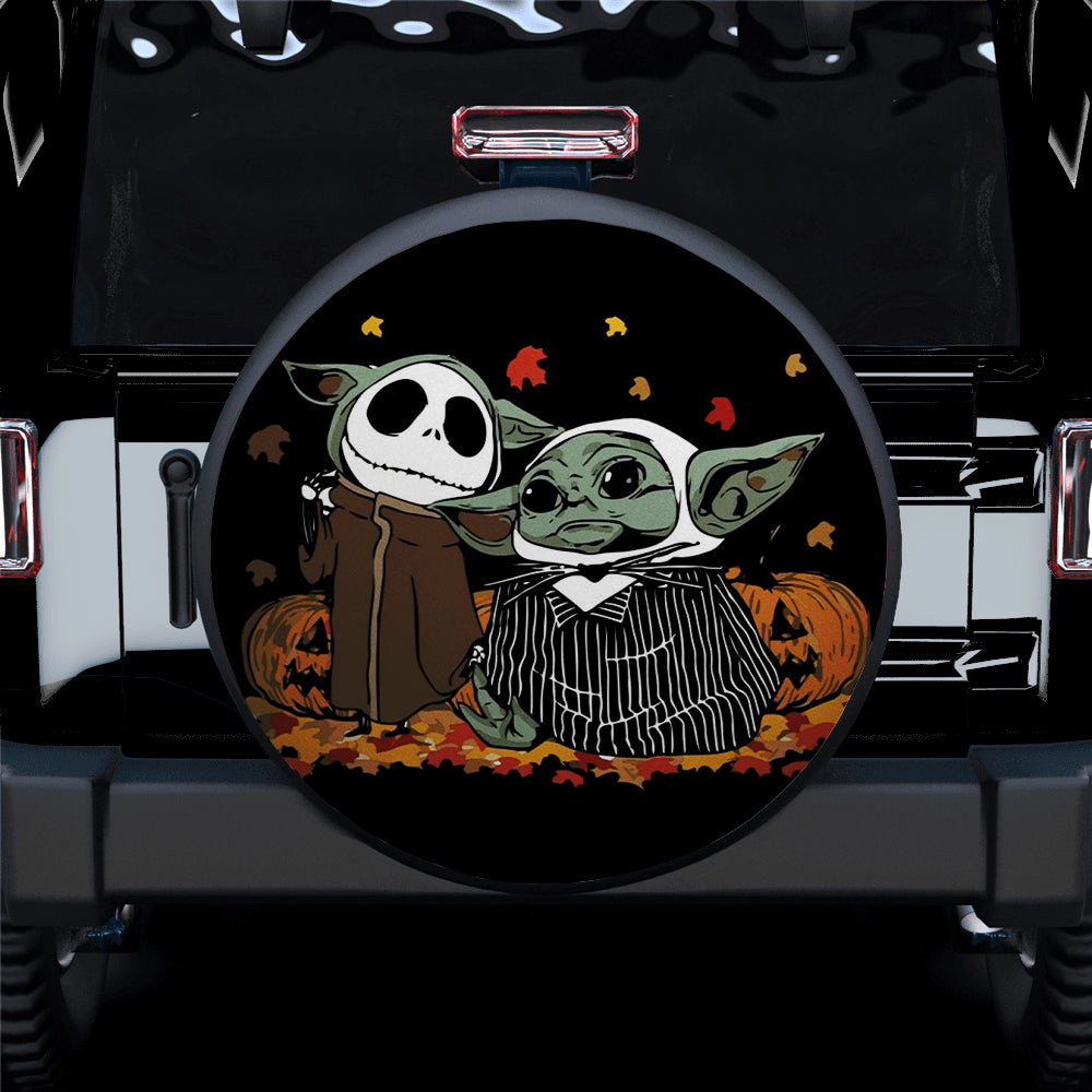 Baby Yoda And Jack Halloween Car Spare Tire Cover