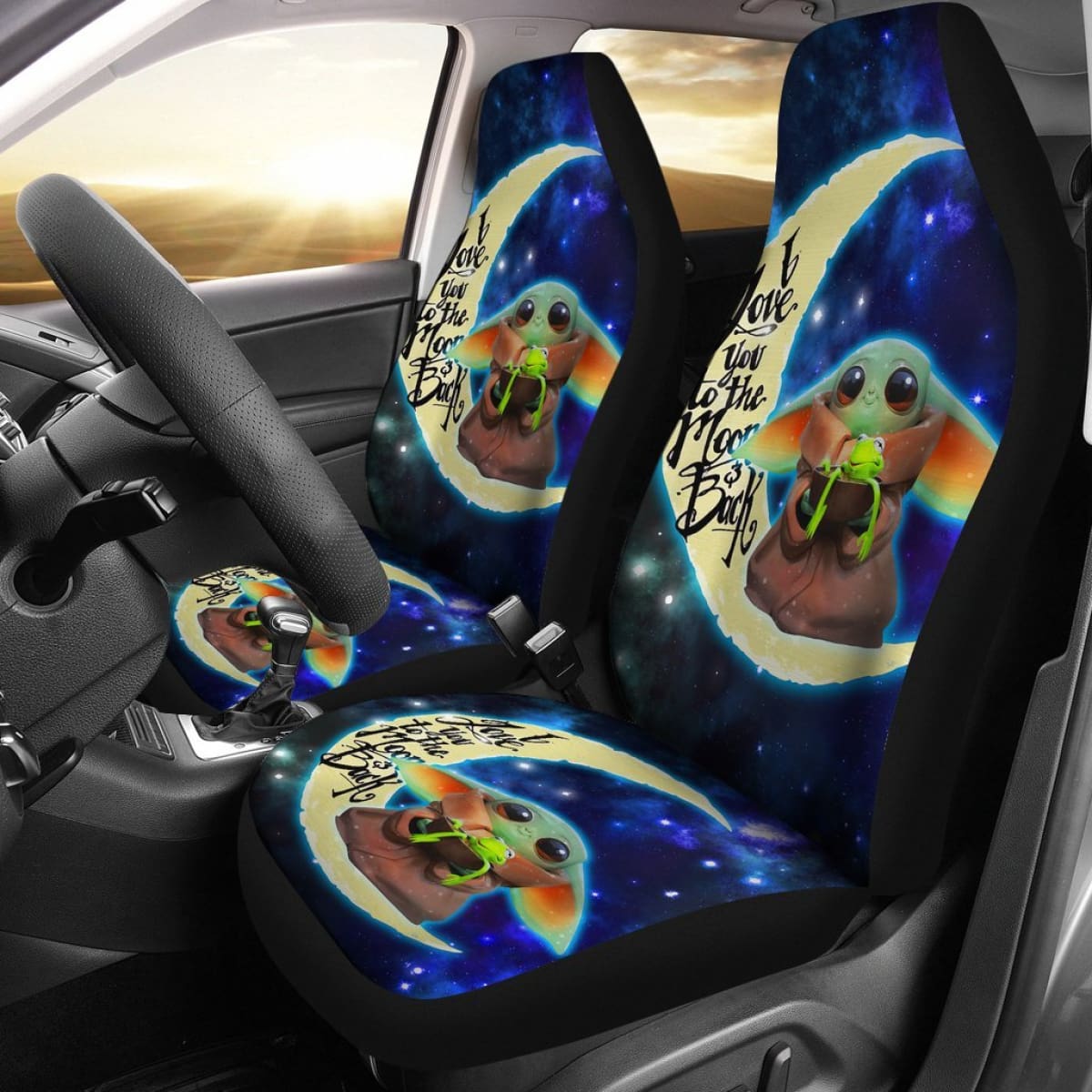Baby Yoda Cute Art Car Seat Covers Cartoon Fan Gift H041420 Universal Fit 084218