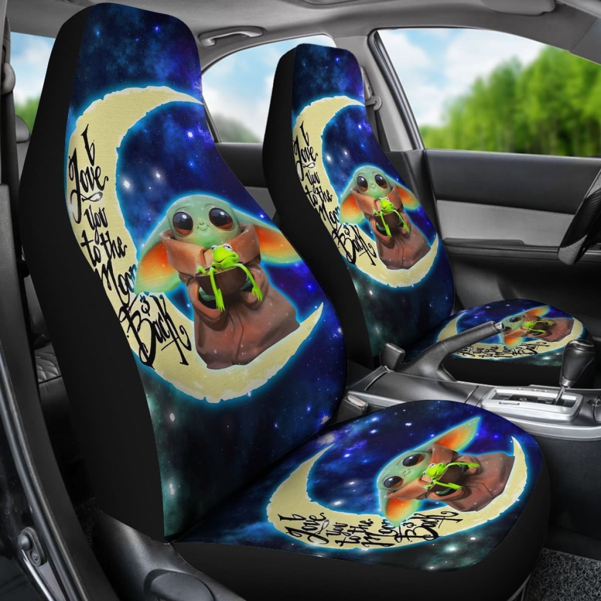 Baby Yoda Cute Art Car Seat Covers Cartoon Fan Gift H041420 Universal Fit 084218