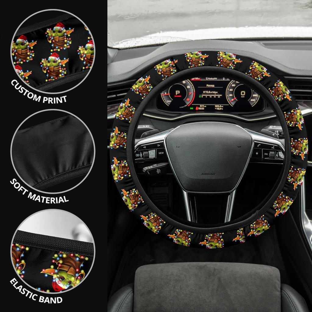 Baby Yoda Cute Car Steering Wheel Cover