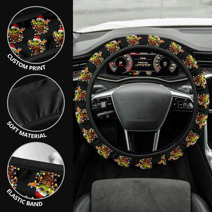 Baby Yoda Cute Car Steering Wheel Cover