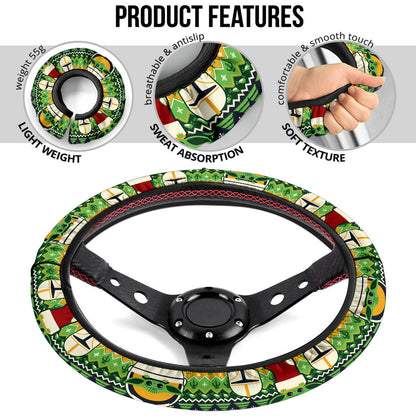 Baby Yoda Cute Christmas Premium Custom Car Steering Wheel Cover