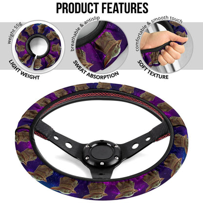 Baby Yoda Galaxy Car Steering Wheel Wover