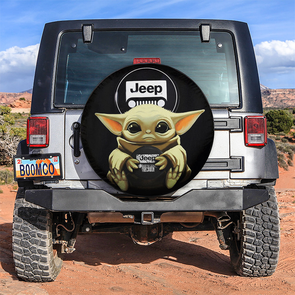 Baby Yoda Jeep Car Spare Tire Cover