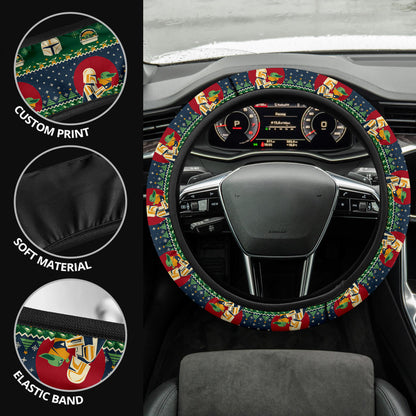 Baby Yoda Mandalorian Cute Premium Custom Car Steering Wheel Cover