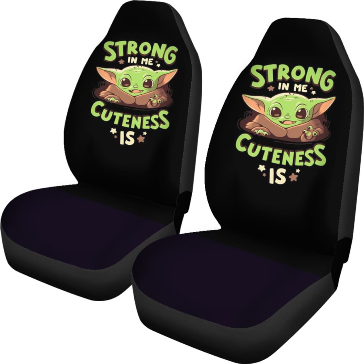 Baby Yoda Strong In Me Cuteness Is Seat Covers Amazing Best Gift Ideas 2020 Universal Fit 090505