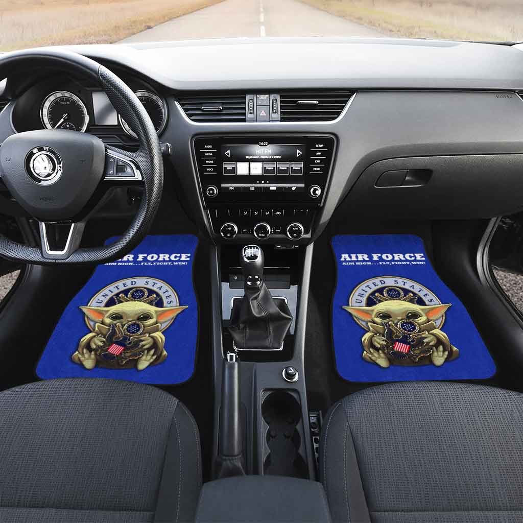 Baby Yoda US Air Force Car Floor Mats Custom Emblem Car Accessories