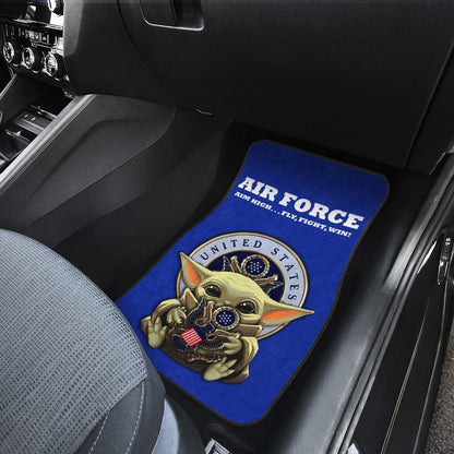 Baby Yoda US Air Force Car Floor Mats Custom Emblem Car Accessories